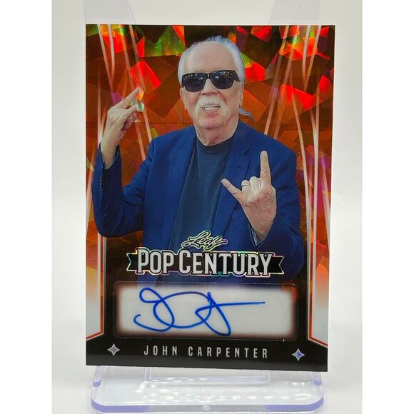 2025 Leaf Pop Century John Carpenter Red Crystal Auto 1/3 SSP Halloween Director - Picture 1 of 2